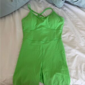Green workout romper